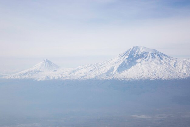 O monte ararate vista de pássaro