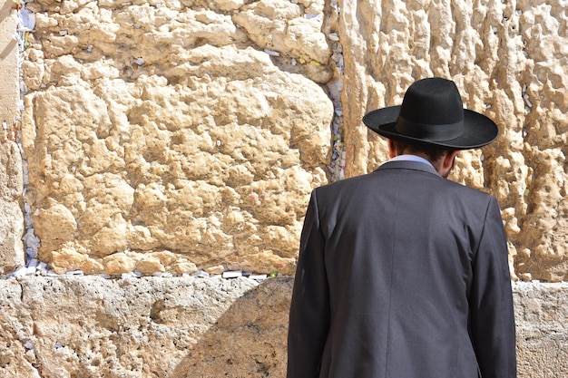 O Muro das Lamentações ou Muro das Lamentações na Cidade Velha de Jerusalém