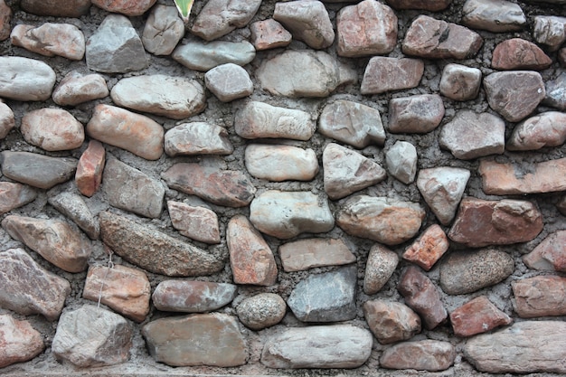 O muro de pedra, pedra em esfera pattren do rio