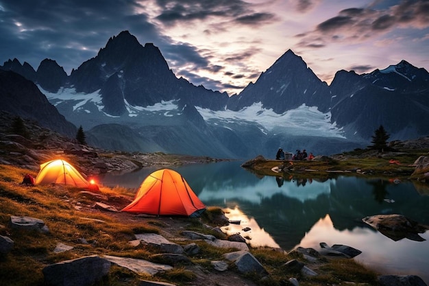 o nome da montanha é um lago de montanha.