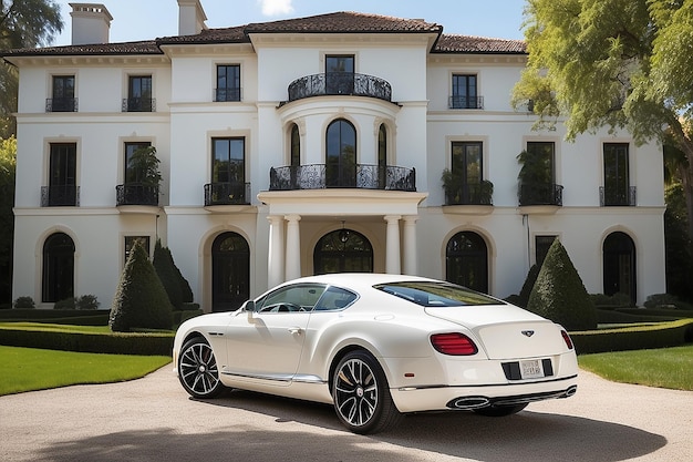 Foto o novo bentley continental gt, um carro desportivo de luxo e lindo.