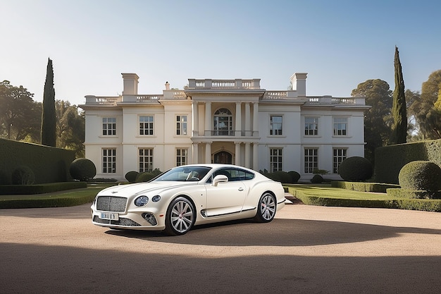 Foto o novo bentley continental gt, um carro desportivo de luxo e lindo.