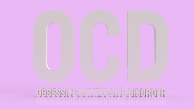 Foto o ocd ou transtorno obsessivo-compulsivo para saúde e conteúdo médico renderização em 3d