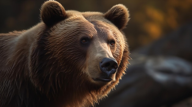 O olhar comovente do urso pardo