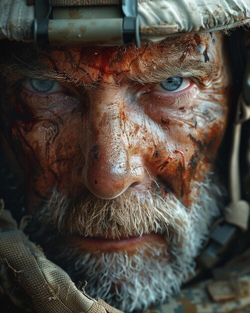 O olhar focado de um veterano