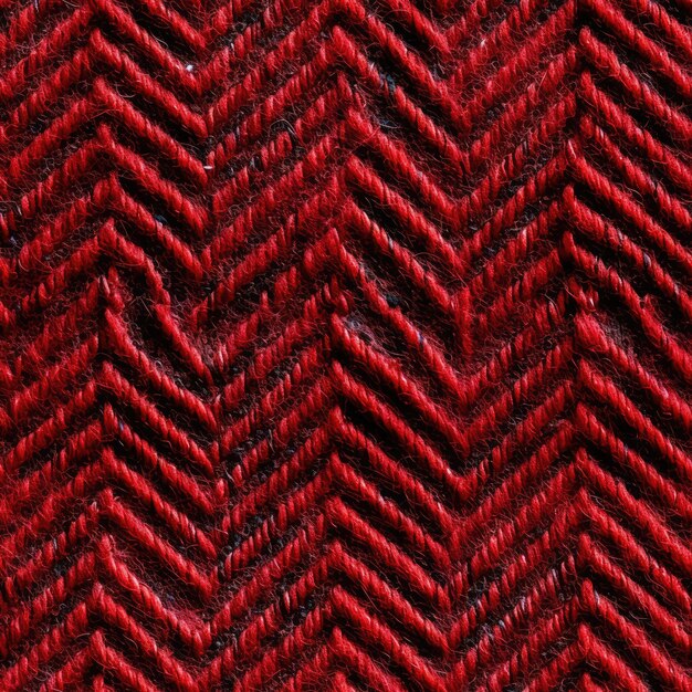 Foto o padrão único em um pedaço de tweed vermelho