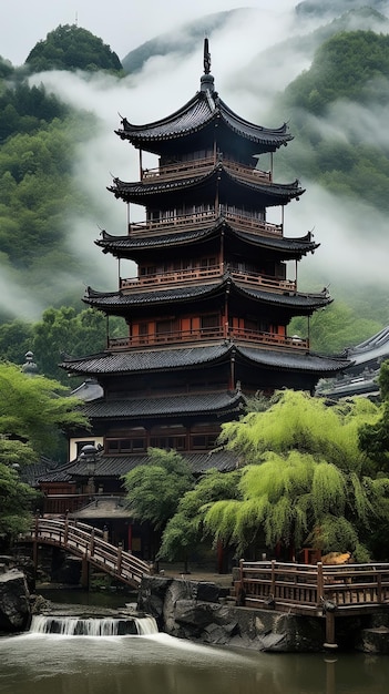 o pagode é o maior edifício de madeira do mundo.