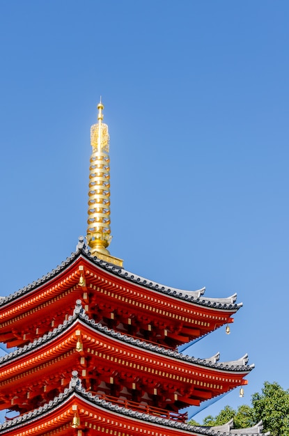 O pagode no templo de Tocho-ji ou templo de Buda gigante de Fukuoka em Fukuoka, Japão