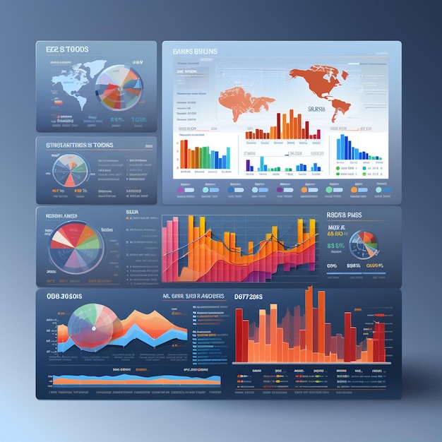 O painel de dados de negócios fornece analítica de inteligência de negócios moderna