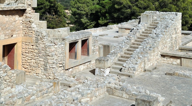 O Palácio de Knossos na ilha de Creta