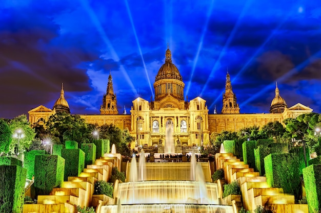 O Palácio Nacional em Barcelona.Spain.