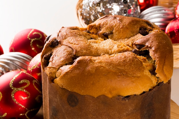 O panetone é a sobremesa italiana tradicional para o natal. chocotone.