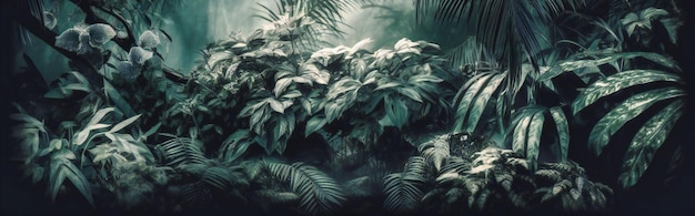 O papel de parede da selva inclui folhas verdes