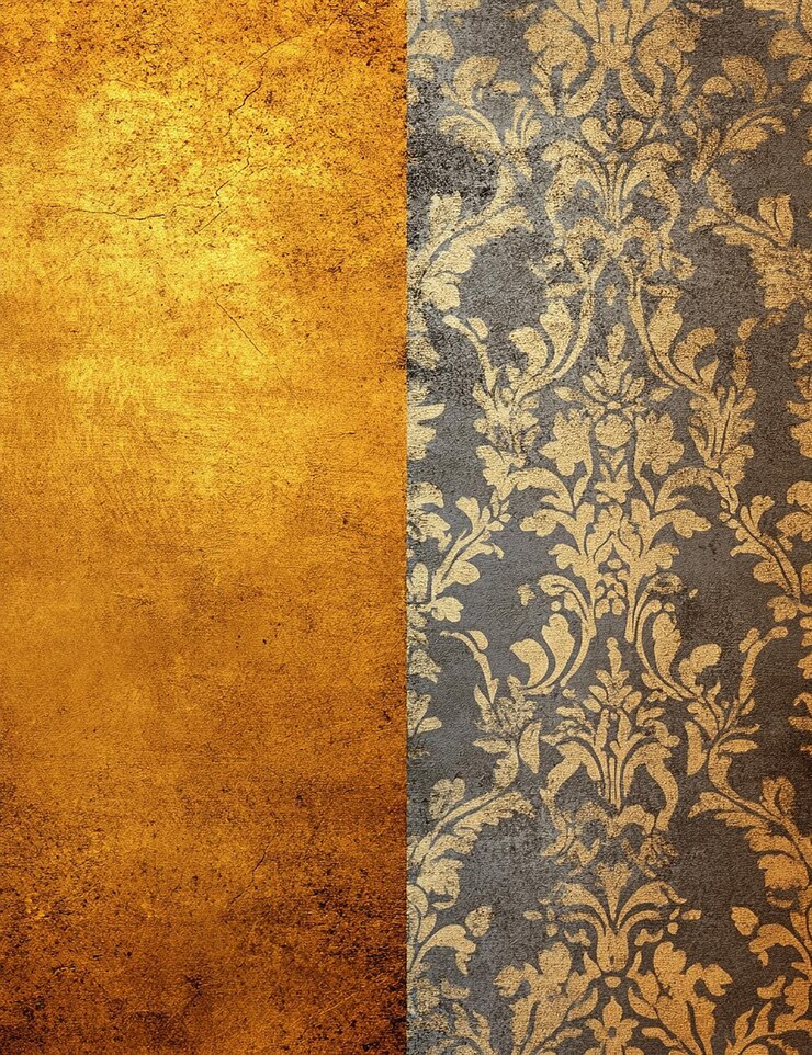 Foto o papel de parede dourado e marrom é um belo design que é por pessoa