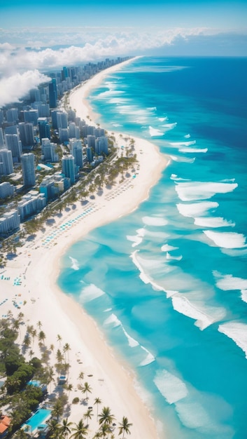 O paraíso encontrou um refúgio tropical ensolarado em uma praia