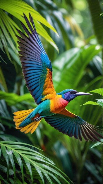 Foto o paraíso tropical das aves