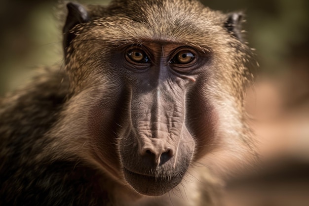 O Parque Nacional Kruger, na África do Sul, contém macacos babuínos