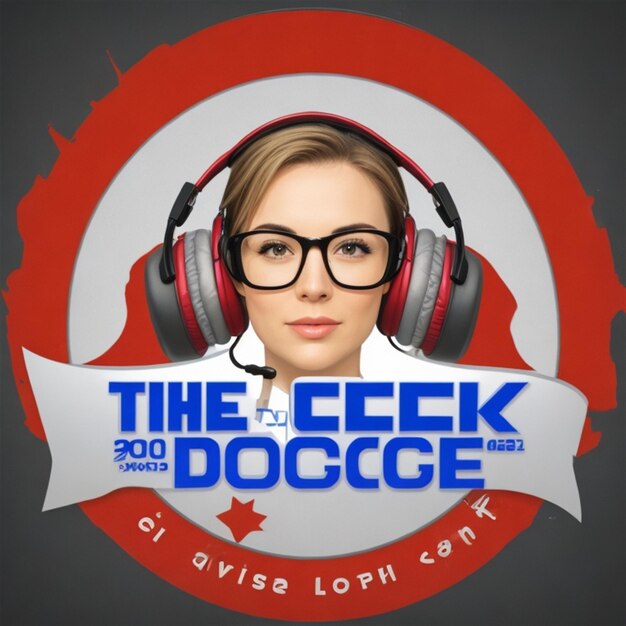 Foto o podcast do geek do logotipo