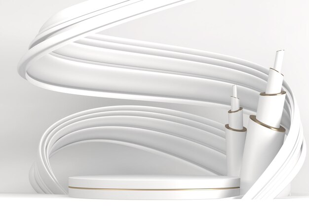 O pódio de palco para decoração de produtos renderização 3D adequada