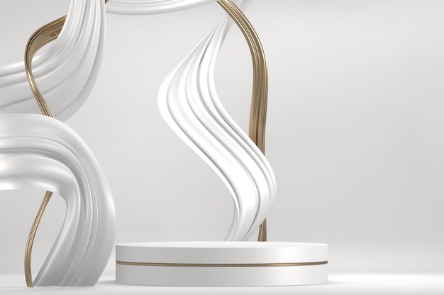 O pódio de palco para decoração de produtos renderização 3D adequada