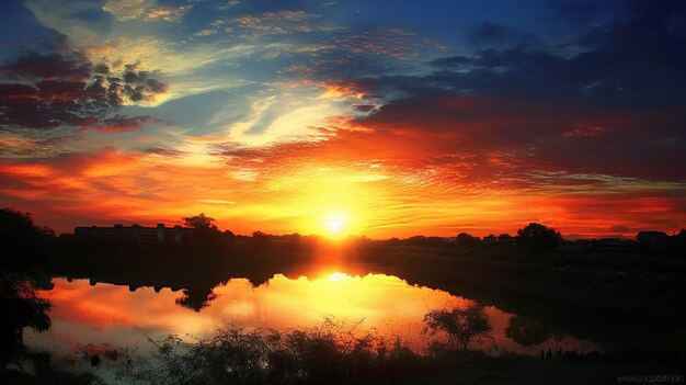 O pôr-do-sol da hora dourada