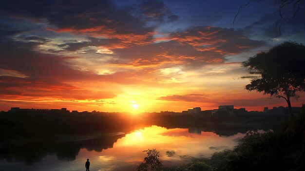 O pôr-do-sol da hora dourada