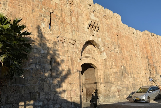 O Portão do Leão da Cidade Velha de Jerusalém