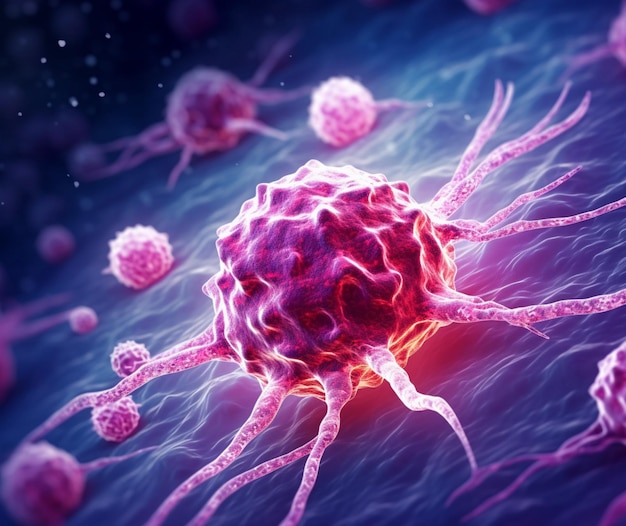 Foto o potencial da terapia com células estaminais no cancro da mama