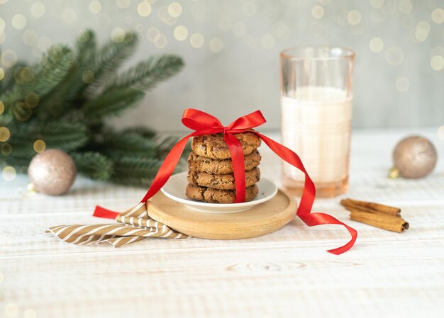 O presente de Natal para o Pai Natal O leite e os biscoitos Os biscoitos para o Pai Noel