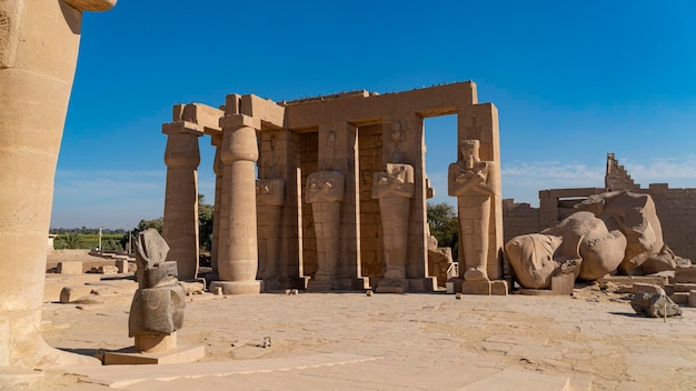 O Ramesseum é o templo memorial ou templo mortuário do faraó Ramesses II Luxor Egito