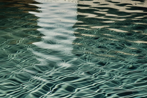 O reflexo de um barco na IA geradora de água