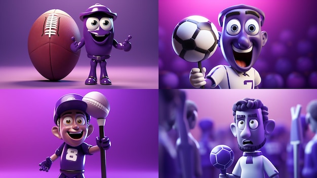 Foto o robozinho mais fofo de todos os tempos 3d pixar cartoon monocromático roxo