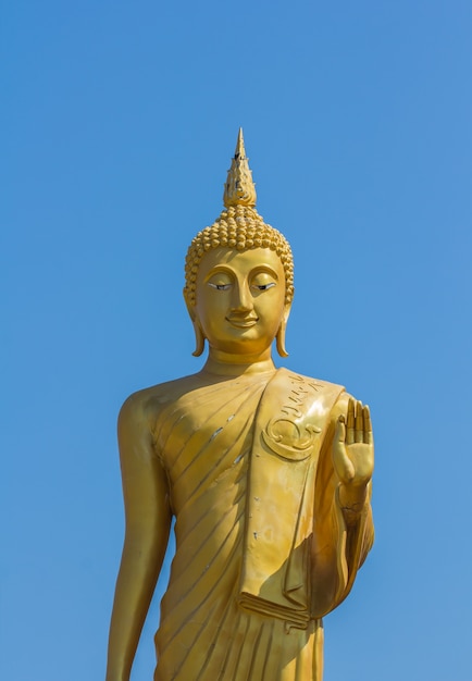 O rosto do Buda de Ouro.