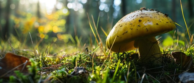 Foto o sapo beijado na luz da manhã