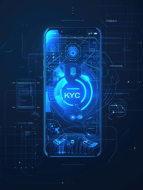 Foto o sistema kyc conhece a identificação do seu cliente, os dados do passaporte, o controlo da vigilância sobre as pessoas, os reguladores.