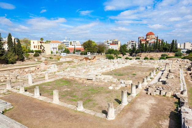 O sítio arqueológico de kerameikos em atenas, grécia