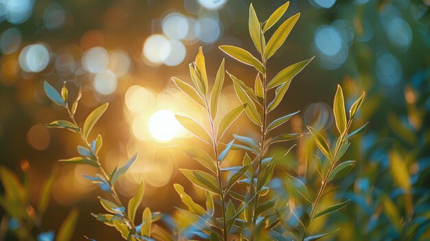 O Sol Brilhando Através das Folhas das Árvores