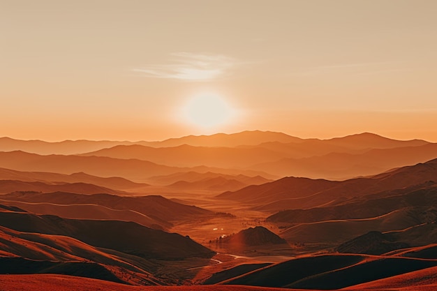 Foto o sol está se pondo no céu