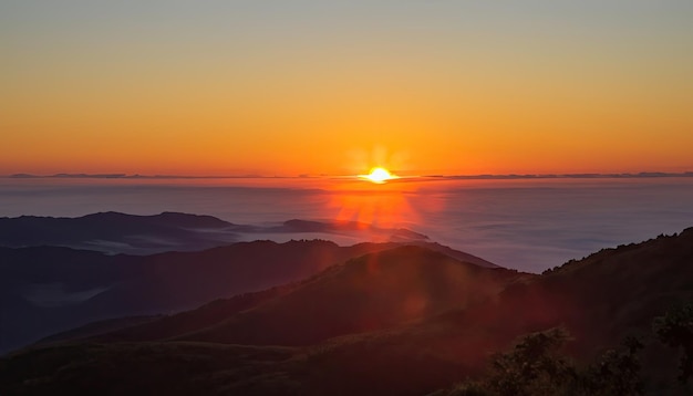 O sol nascendo pela manhã