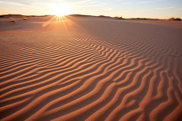 Foto o sol projetando sombras no deserto