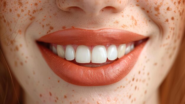 Foto o sorriso contagioso espalha a felicidade em close-up