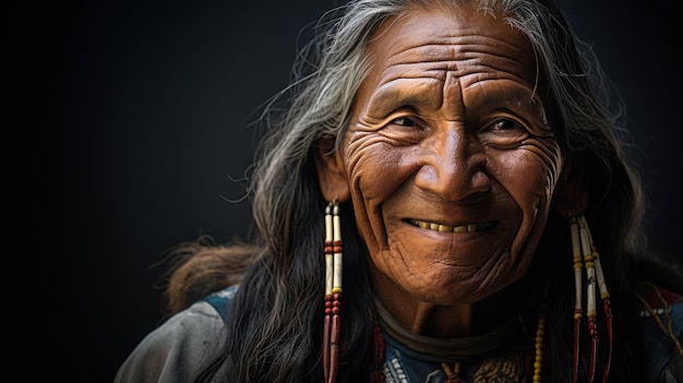 O sorriso maduro dos nativos americanos.