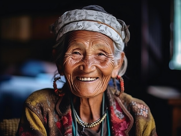 O sorriso no rosto de uma velha é animador