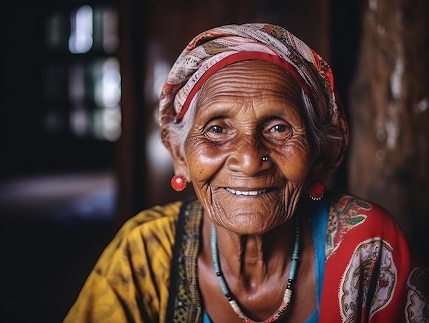 O sorriso no rosto de uma velha é animador