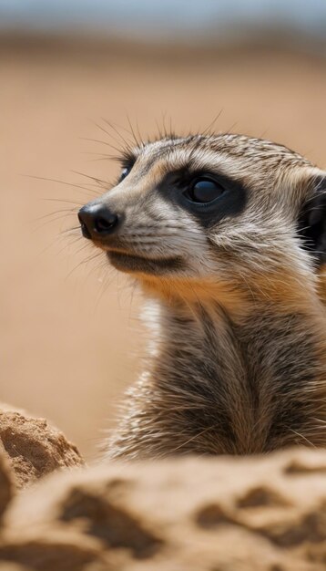 Foto o suricate vigilante uma maravilha social da savana africana