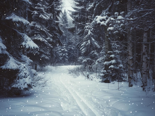 O sussurro nevado da floresta