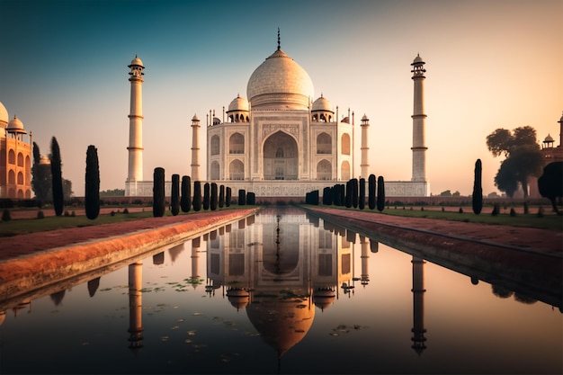 O taj mahal é um monumento à Índia.