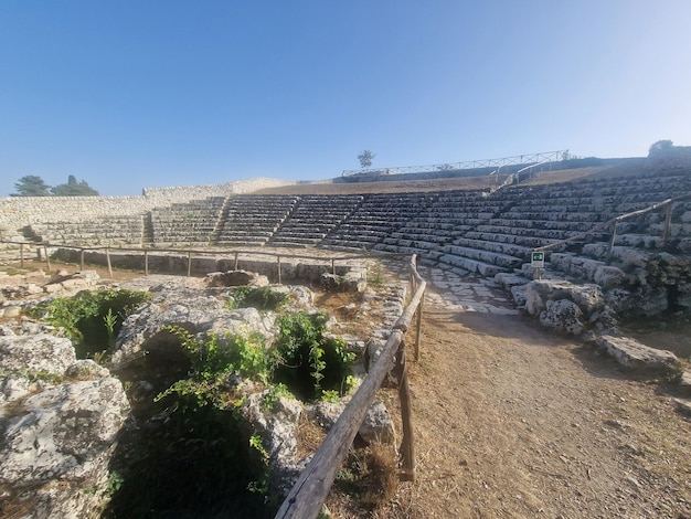 O Teatro Grego em Palazzolo AcreideProvíncia de Siracusa Itália