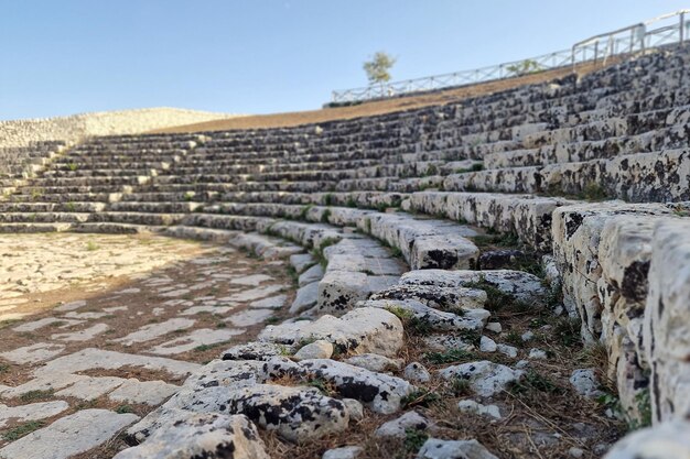 O Teatro Grego em Palazzolo AcreideProvíncia de Siracusa Itália