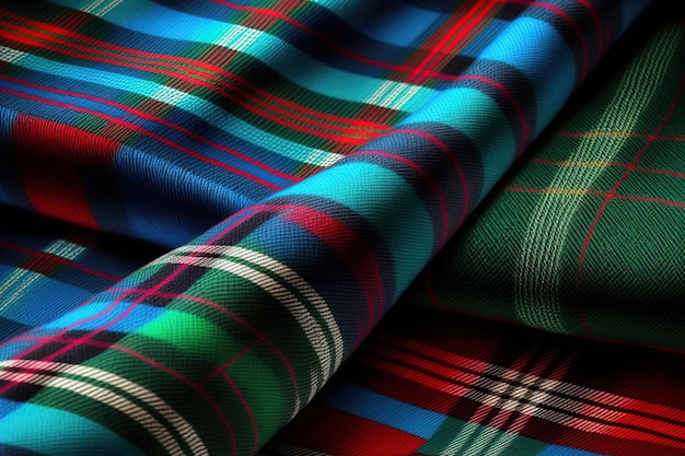 O tecido escocês xadrez escocês é usado como material de fundo do pano de fundo